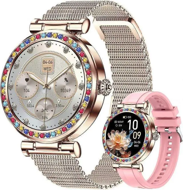 Main image of Ecocleanpath Women's Waterproof Smart Watch with Heart Rate Monitor, 5ATM Fitness Tracker & Customizable Watch Faces