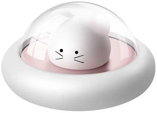 Main image of Ecocleanpath Rechargeable Mouse Night Light for Kids - 3 Brightness Levels, 20-Min Timer, Pink LED Nursery Lamp