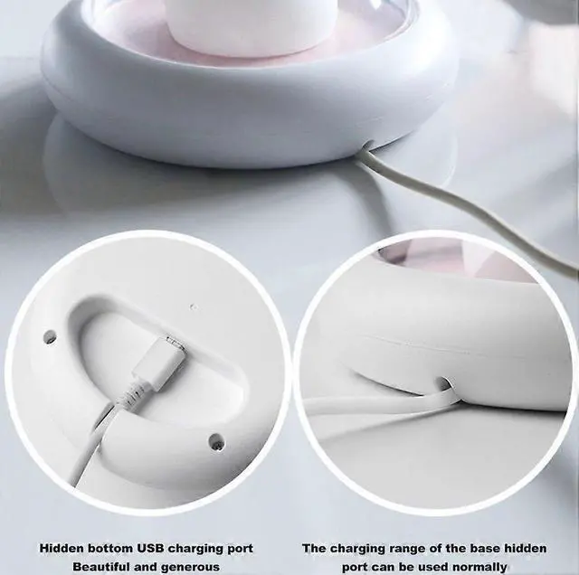 Alt view image 3 of 5 - Ecocleanpath Rechargeable Mouse Night Light for Kids - 3 Brightness Levels, 20-Min Timer, Pink LED Nursery Lamp