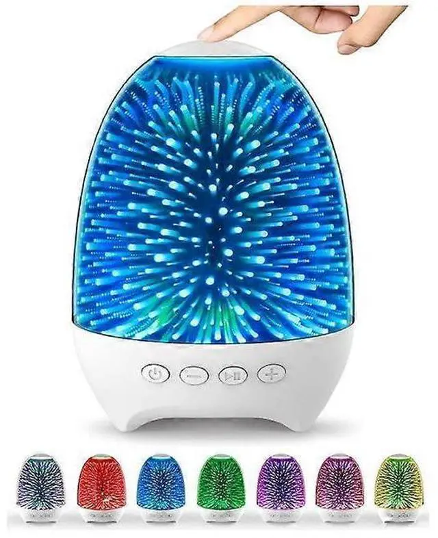 Main image of Ecocleanpath 3D Galaxy Bluetooth Speaker Night Light, Dimmable RGB 7-Color Touch Control, Rechargeable Table Lamp