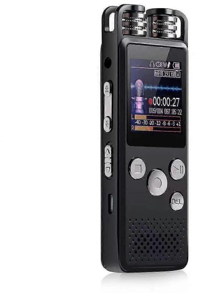 Main image of Ecocleanpath Voice Activated Recorder with DSP Noise Reduction & 1156H Battery, Black - Studio Quality for Interviews & Lectures