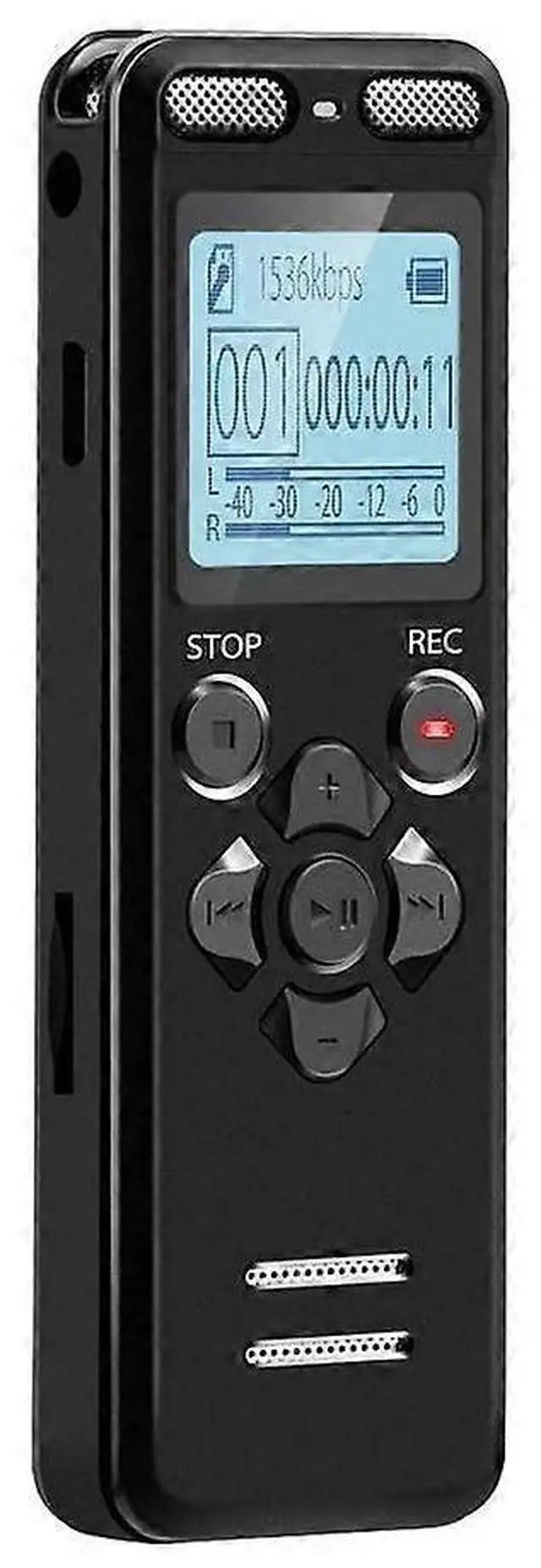 Main image of Ecocleanpath 8GB Voice Activated Recorder with 72GB Memory, Password Lock & Playback Control for Lectures/Meetings - Black