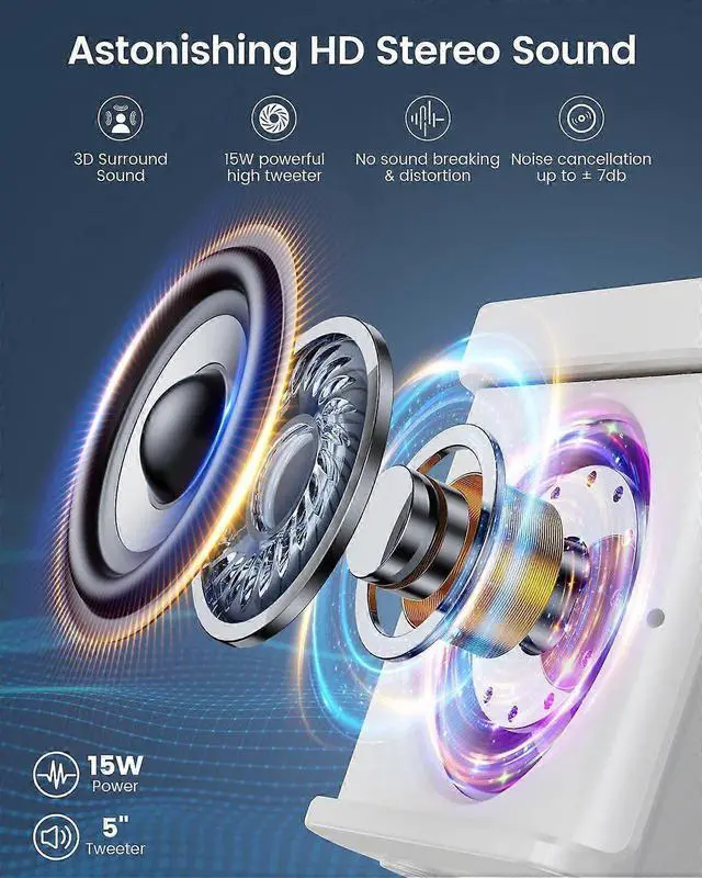 Alt view image 5 of 5 - Ecocleanpath Portable Karaoke Machine with 2 Wireless Mics, 3000mAh Battery, Bluetooth 5.1, RGB Lights & Echo for Home/Party