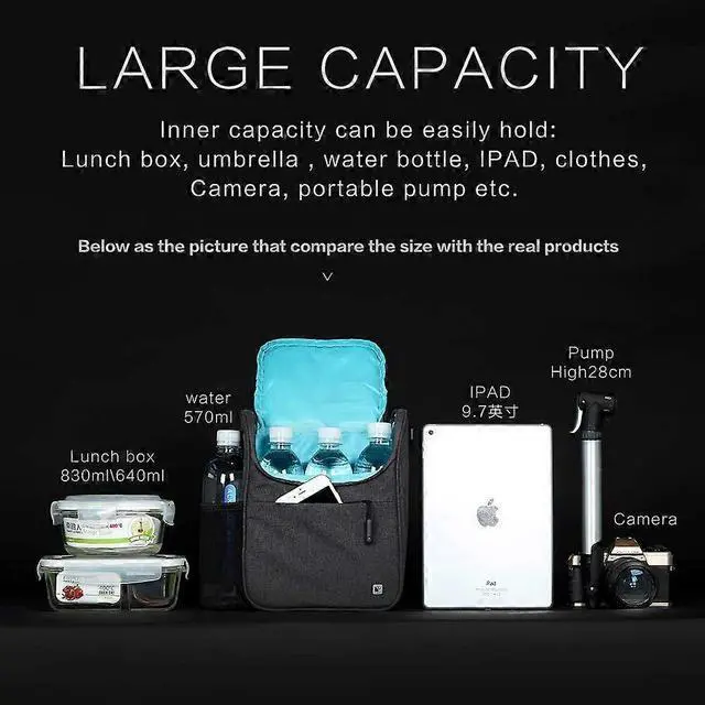 Alt view image 2 of 5 - Ecocleanpath Red Bike Handlebar Bag, 2-in-1 Convertible Frame Bag with Shoulder Strap for Cycling