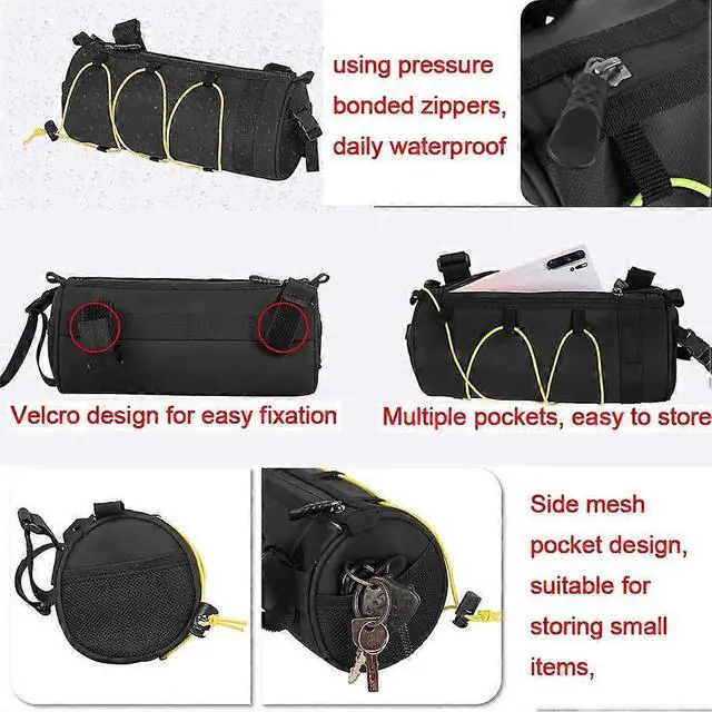Alt view image 5 of 5 - Ecocleanpath 2.5L Waterproof Bike Front Bag - Multi-Functional Handlebar/Top Tube/Saddlebag for Outdoor Cycling
