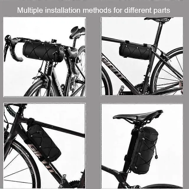 Alt view image 3 of 5 - Ecocleanpath 2.5L Waterproof Bike Front Bag - Multi-Functional Handlebar/Top Tube/Saddlebag for Outdoor Cycling