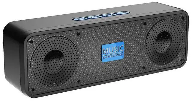 Main image of Ecocleanpath 5W Portable Bluetooth Speaker with FM Radio, AUX/TF, 8H Playtime - Black