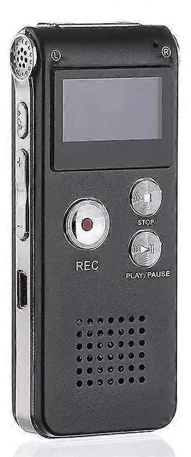 Main image of Ecocleanpath 8GB 650HR Digital Voice Recorder & MP3 Player - Rechargeable, Portable, Black