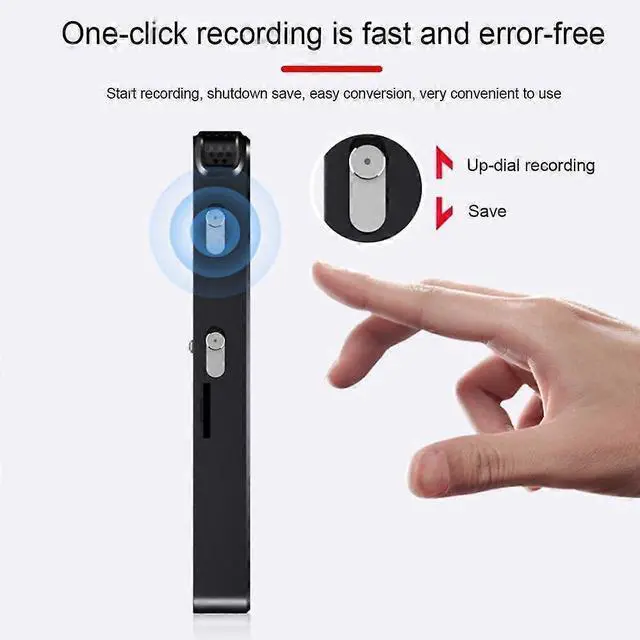 Alt view image 3 of 5 - Ecocleanpath Black Mini Voice Recorder with MP3 Player | 20H Recording, Voice Control, Noise Reduction
