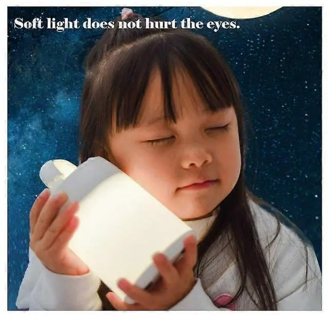 Alt view image 2 of 5 - Ecocleanpath USB Rechargeable LED Touch Night Light for Kids - Adjustable Brightness & Color, Portable Handle Design