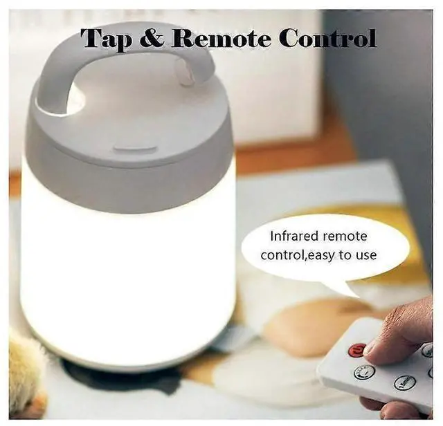 Alt view image 4 of 5 - Ecocleanpath USB Rechargeable LED Touch Night Light for Kids - Adjustable Brightness & Color, Portable Handle Design