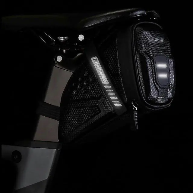 Alt view image 2 of 5 - Ecocleanpath Waterproof Bike Saddle Bag with Reflective Safety, Large Hard Shell Storage for Cycling Essentials