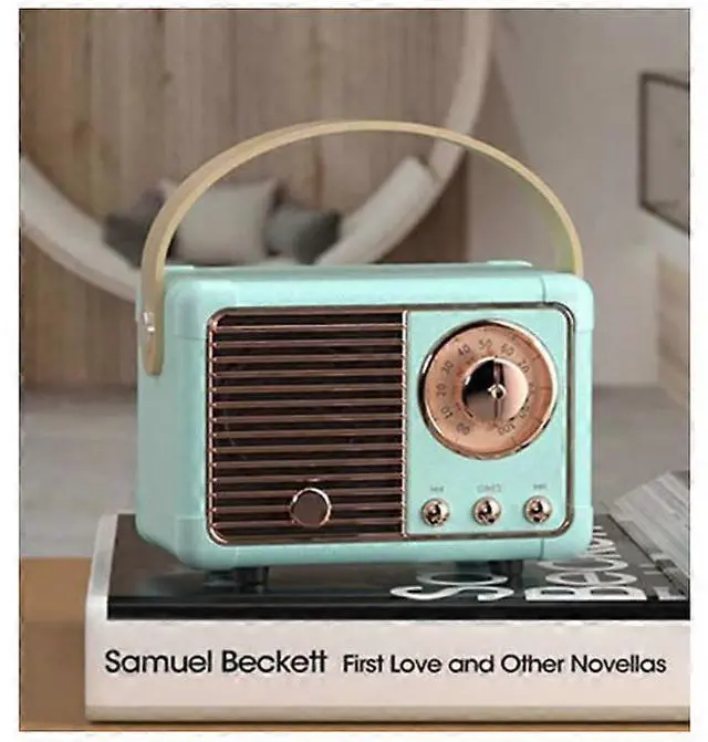 Alt view image 3 of 5 - Ecocleanpath Retro Bluetooth Speaker Pale Blue | Vintage Radio Design, Portable, 6H Playtime, BT 5.0