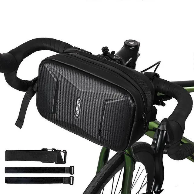 Main image of Ecocleanpath 3L Waterproof Bike Handlebar Bag with Shoulder Strap | Hard Shell Design for Mountain/Road Bikes