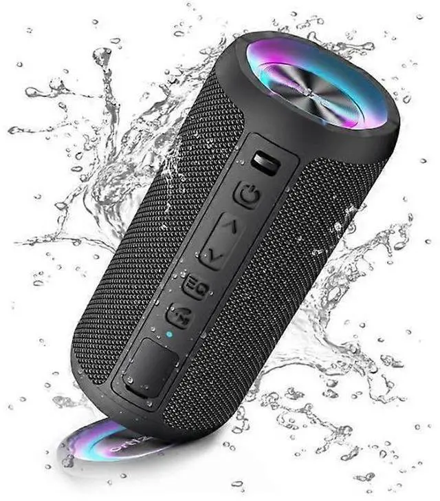 Main image of Ecocleanpath Portable Bluetooth Speaker with LED Lights, 30W Loud Stereo & IPX7 Waterproof, 30H Playtime - Black