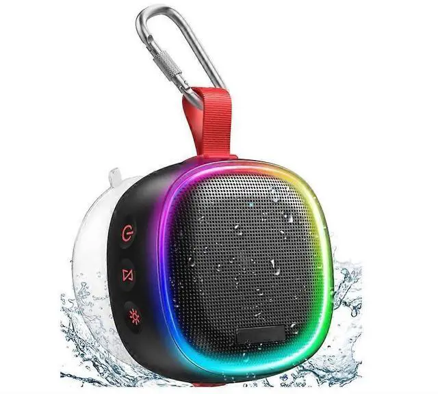 Main image of Ecocleanpath 2023 F9 Bluetooth Speaker with RGB Lights, IPX7 Waterproof, HD Sound & 20H Playtime, Black