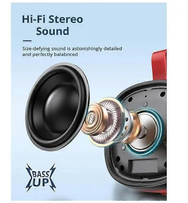 Alt view image 2 of 5 - Ecocleanpath 2023 F9 Bluetooth Speaker with RGB Lights, IPX7 Waterproof, HD Sound & 20H Playtime, Black