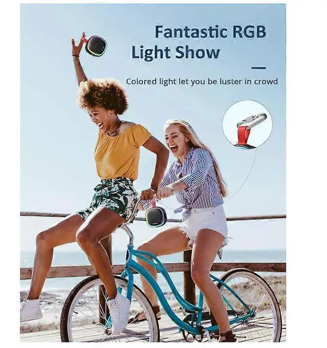 Alt view image 4 of 5 - Ecocleanpath 2023 F9 Bluetooth Speaker with RGB Lights, IPX7 Waterproof, HD Sound & 20H Playtime, Black