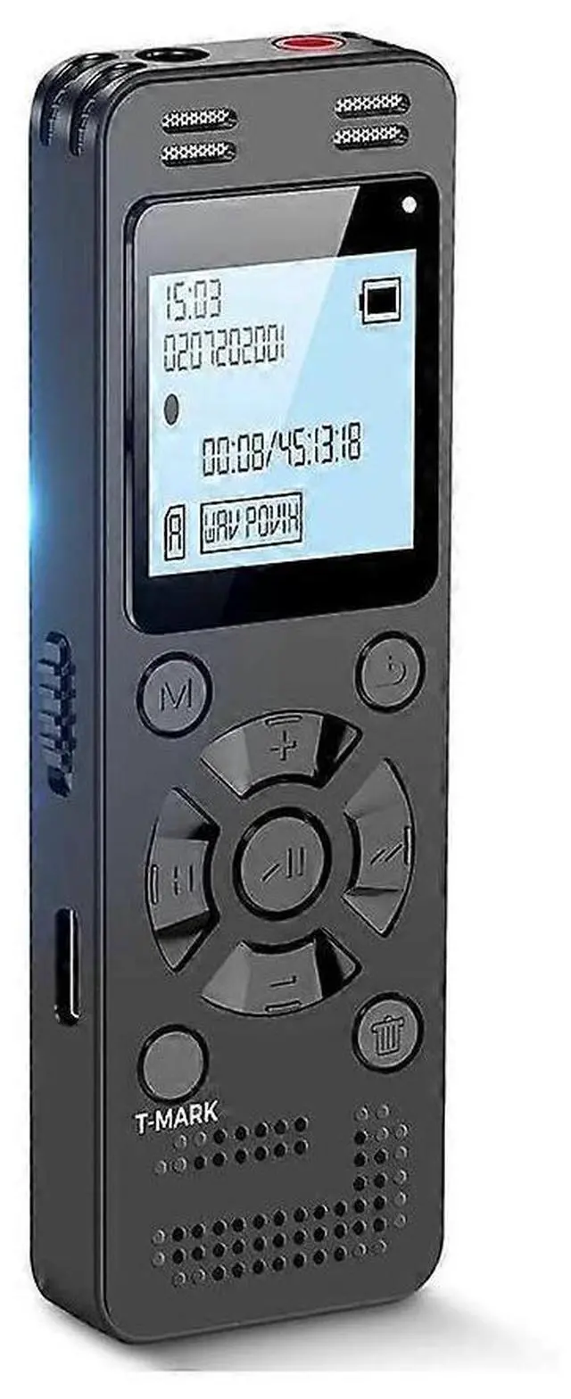 Main image of Ecocleanpath 64GB Voice Activated Recorder for Lectures & Meetings, Password Protected, Black | 54H Battery & Clear Playback