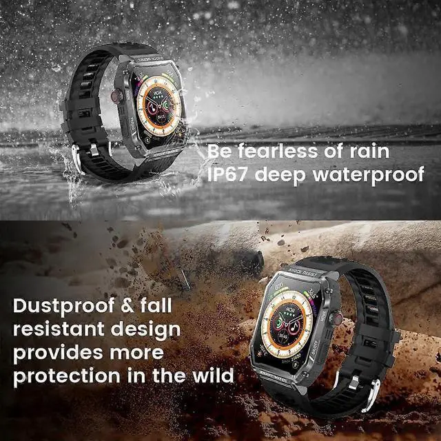 Alt view image 5 of 5 - Ecocleanpath Women's Smart Watch with Heart Rate Monitor, 2.01" HD Screen, Bluetooth Calling & IP67 Waterproof