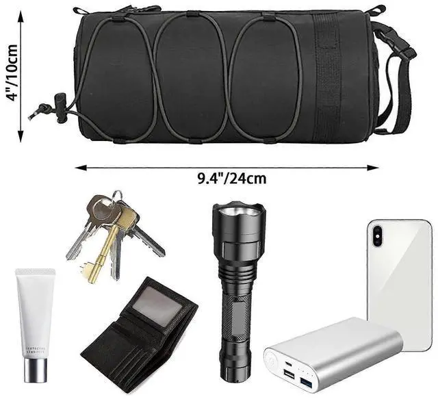 Alt view image 2 of 5 - Ecocleanpath 2.5L Waterproof Bike Handlebar Bag - PU Oxford, Convertible Shoulder Bag for Cycling & Travel