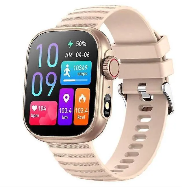 Main image of Ecocleanpath Smart Watch with 2.01" HD Screen, 24/7 Heart Rate Monitor, 100 Sports Modes, Gold