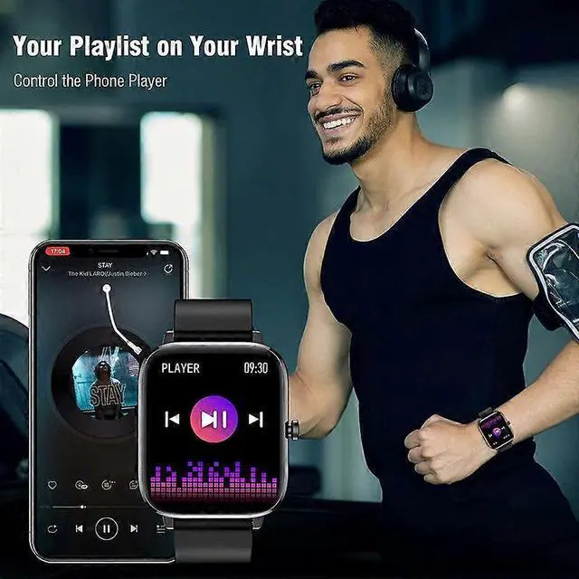 Alt view image 5 of 5 - Ecocleanpath Smart Watch 1.7" Touch Screen, IP67 Waterproof, Heart Rate & Blood Oxygen Monitor for Android iOS