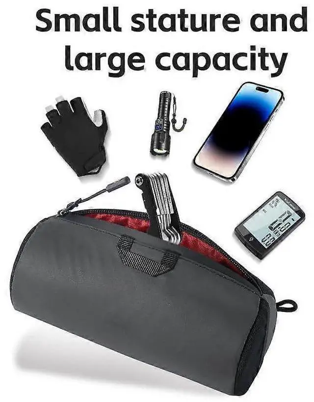 Alt view image 4 of 4 - Ecocleanpath Portable Bike Handlebar Bag with Shoulder Strap - Large Capacity Front Storage for Cycling