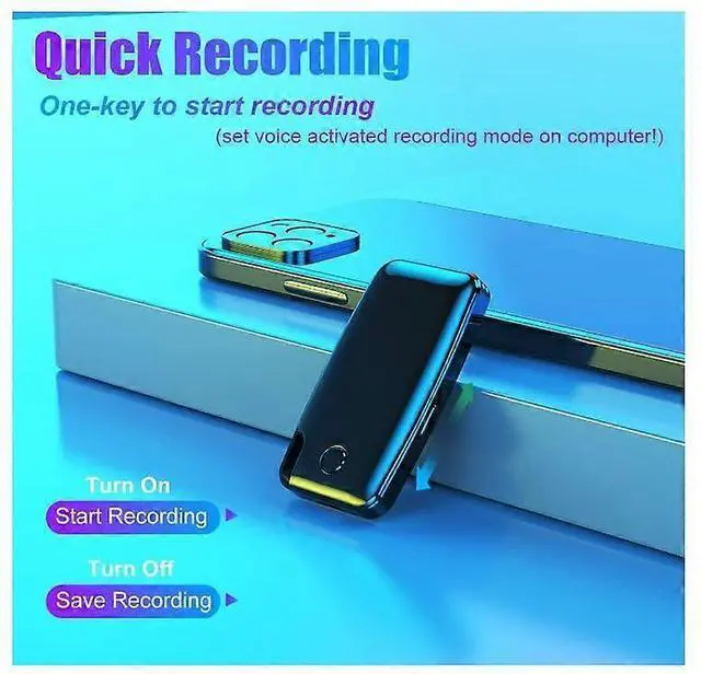 Alt view image 3 of 5 - Ecocleanpath 32GB Voice Activated Recorder, 352H Capacity & 30H Battery, Portable Digital Audio Recorder (Black)