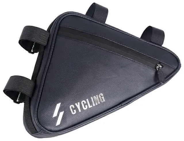 Alt view image 3 of 5 - Ecocleanpath Mountain Bike Frame Bag with Phone Case - Reflective, Waterproof Storage for MTB Accessories (Black)