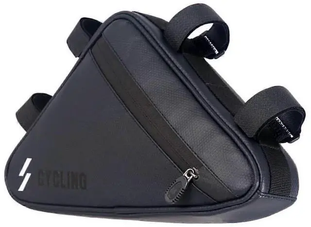 Alt view image 4 of 5 - Ecocleanpath Mountain Bike Frame Bag with Phone Case - Reflective, Waterproof Storage for MTB Accessories (Black)