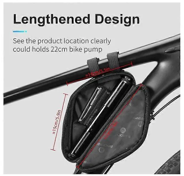 Alt view image 2 of 5 - Ecocleanpath 0.7L Triangle Bike Frame Bag - Aero Tool Pouch for Road & Mountain Bicycles (Black)