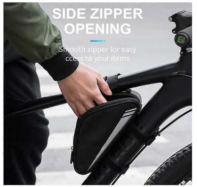 Alt view image 4 of 5 - Ecocleanpath 0.7L Triangle Bike Frame Bag - Aero Tool Pouch for Road & Mountain Bicycles (Black)