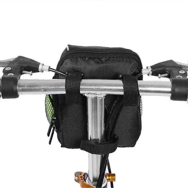 Alt view image 2 of 4 - Ecocleanpath Waterproof Bike Handlebar Bag with Reflective Stripes - Quick Release Frame Pouch for Road & MTB (Black)