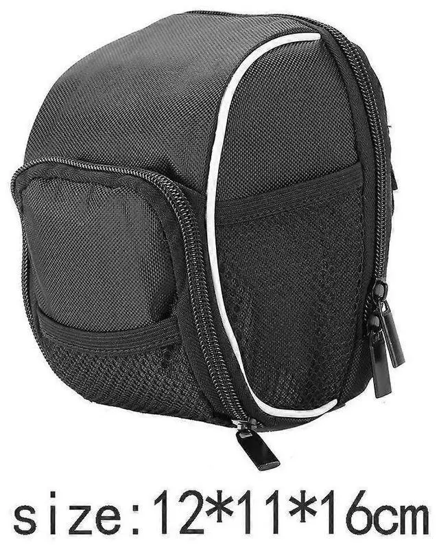 Alt view image 3 of 4 - Ecocleanpath Waterproof Bike Handlebar Bag with Reflective Stripes - Quick Release Frame Pouch for Road & MTB (Black)