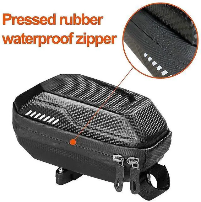 Alt view image 3 of 5 - Ecocleanpath Waterproof Bike Saddle Bag, 2L Black Cycling Seat Pack with Reflective Trim for Mountain Road Bikes