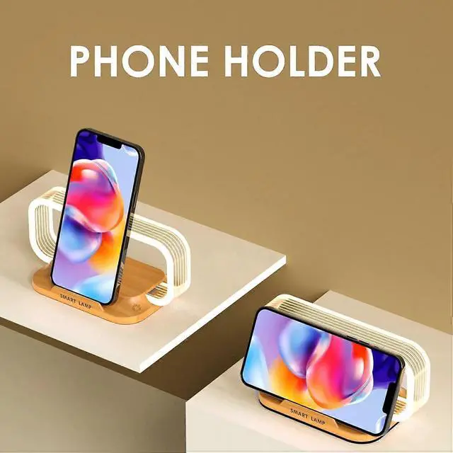 Alt view image 3 of 5 - Ecocleanpath Modern Touch Bedside Lamp with 15W Fast Wireless Charger & USB Port, Dimmable LED Nightstand Light for Bedroom