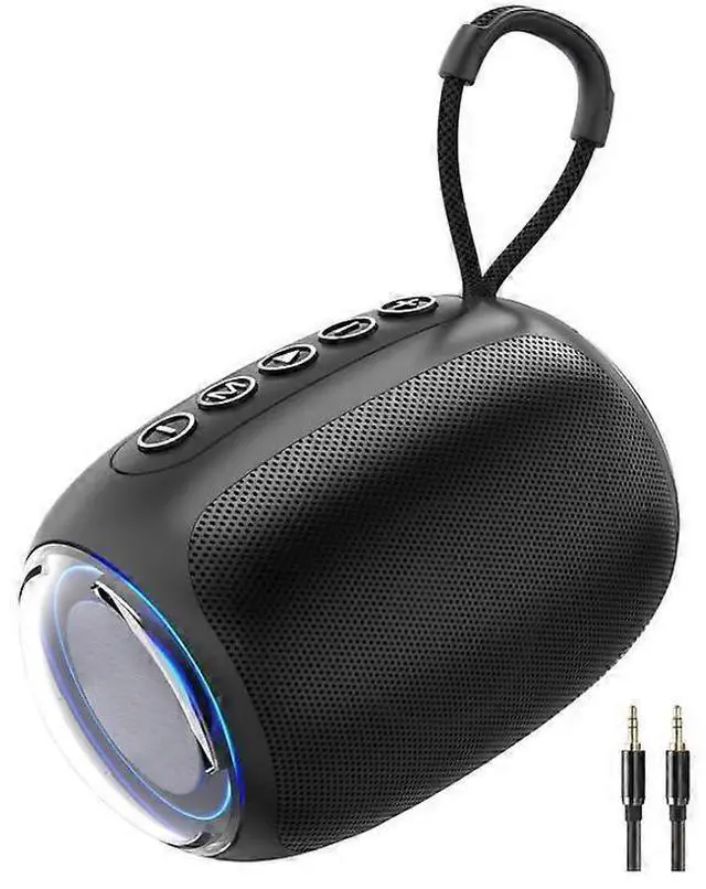 Main image of Ecocleanpath Portable Bluetooth Speaker 5.3, 12H Playtime, AUX/TF/USB, TWS Pairing, Hands-Free Mic (Black)