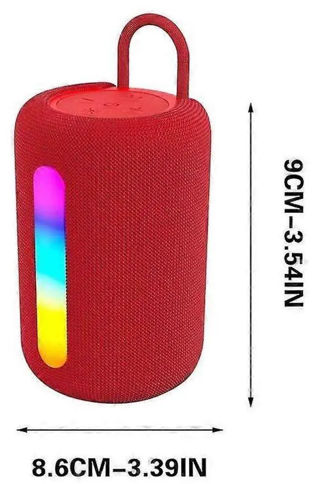 Alt view image 2 of 5 - Ecocleanpath Portable Mini Bluetooth Speaker with Handle, Wireless Stereo Sound for Party, Outdoor & Indoor Use (Red)