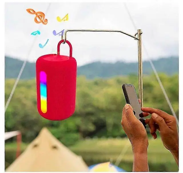 Alt view image 3 of 5 - Ecocleanpath Portable Mini Bluetooth Speaker with Handle, Wireless Stereo Sound for Party, Outdoor & Indoor Use (Red)