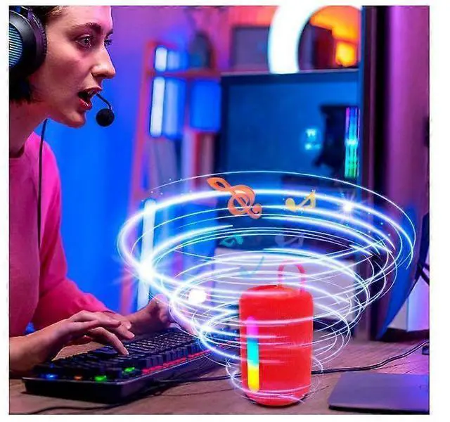 Alt view image 5 of 5 - Ecocleanpath Portable Mini Bluetooth Speaker with Handle, Wireless Stereo Sound for Party, Outdoor & Indoor Use (Red)