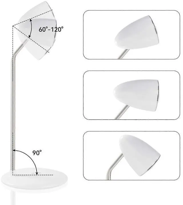 Alt view image 5 of 5 - Ecocleanpath Wireless Charging Desk Lamp, 3-Level Dimmable Touch LED Bedside Light with Fast 15W Qi Charger