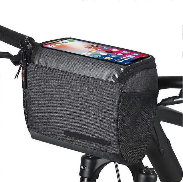 Main image of Ecocleanpath 4.5L Bike Handlebar Bag with Thermal Insulation & Touch Screen - Waterproof Cycling Phone Pack (Black)