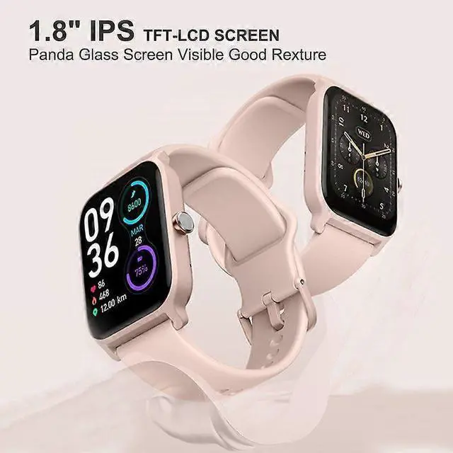 Alt view image 4 of 5 - Ecocleanpath Chornus IDW13 Smart Watch with Alexa, Call Function, Heart Rate & SpO2 Monitor, 100 Sports Modes, Pink