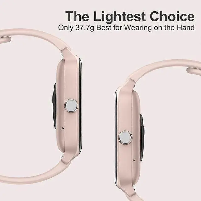 Alt view image 5 of 5 - Ecocleanpath Chornus IDW13 Smart Watch with Alexa, Call Function, Heart Rate & SpO2 Monitor, 100 Sports Modes, Pink