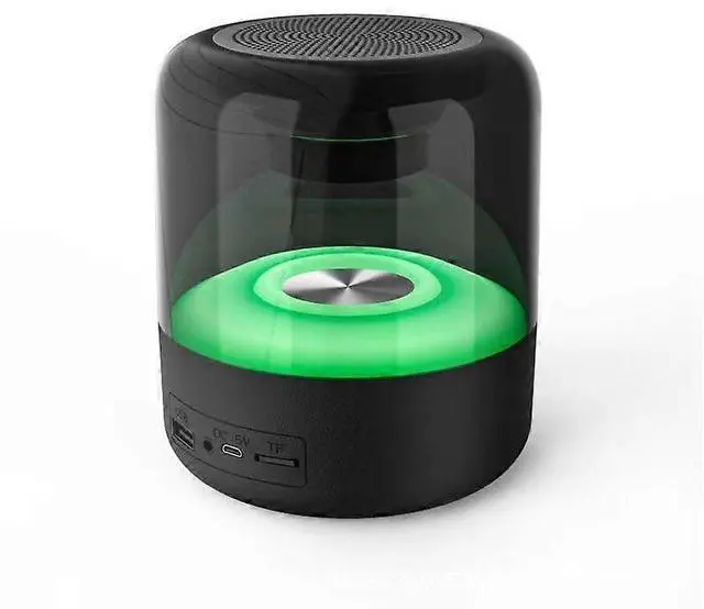 Main image of Ecocleanpath Bluetooth Speaker with 3D Surround Sound & Colorful Lights, Portable Desktop Speaker for Home/Office/Outdoor (Black)
