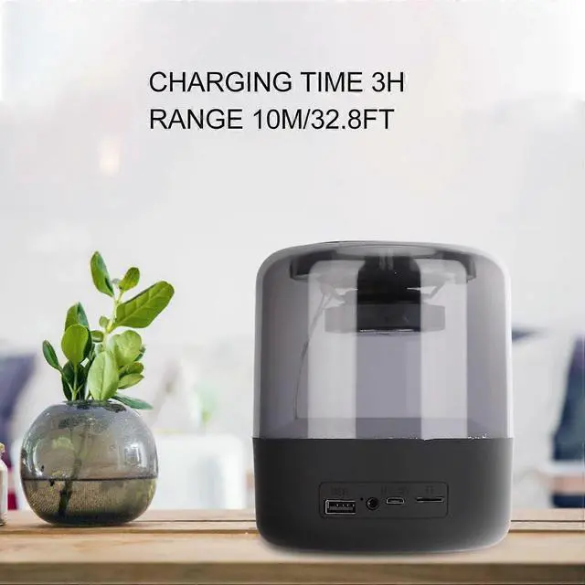 Alt view image 3 of 5 - Ecocleanpath Bluetooth Speaker with 3D Surround Sound & Colorful Lights, Portable Desktop Speaker for Home/Office/Outdoor (Black)