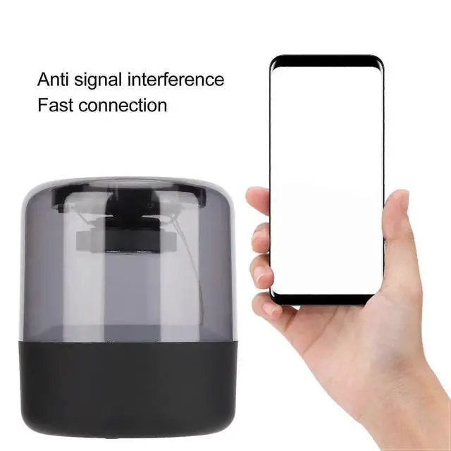 Alt view image 4 of 5 - Ecocleanpath Bluetooth Speaker with 3D Surround Sound & Colorful Lights, Portable Desktop Speaker for Home/Office/Outdoor (Black)