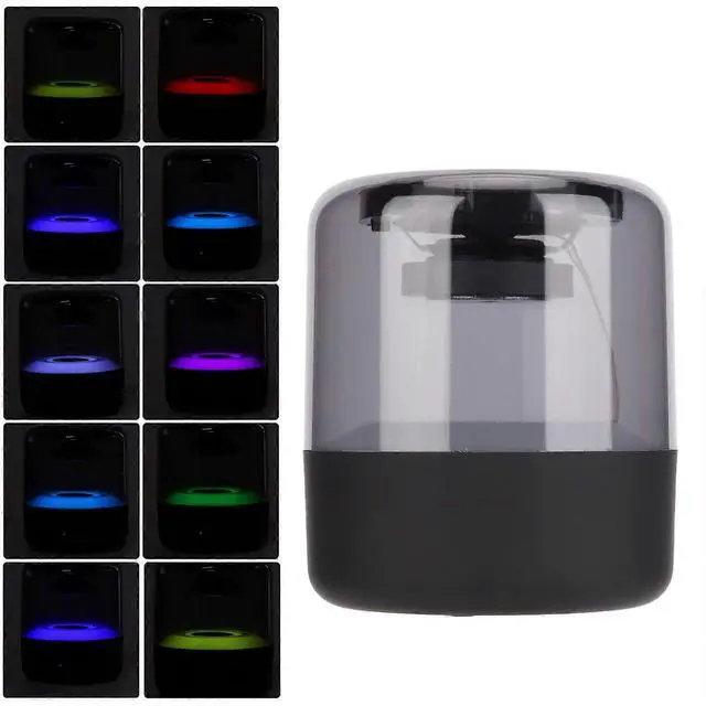 Alt view image 5 of 5 - Ecocleanpath Bluetooth Speaker with 3D Surround Sound & Colorful Lights, Portable Desktop Speaker for Home/Office/Outdoor (Black)