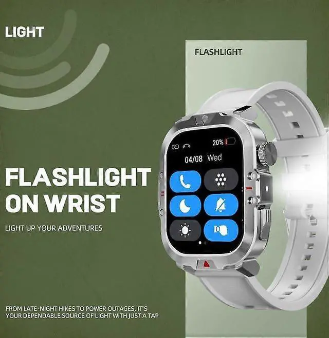 Alt view image 3 of 5 - Ecocleanpath Smartwatch with Bluetooth Calling, 100 Sports Modes, Heart Rate & Blood Oxygen Monitor, Waterproof (Green)